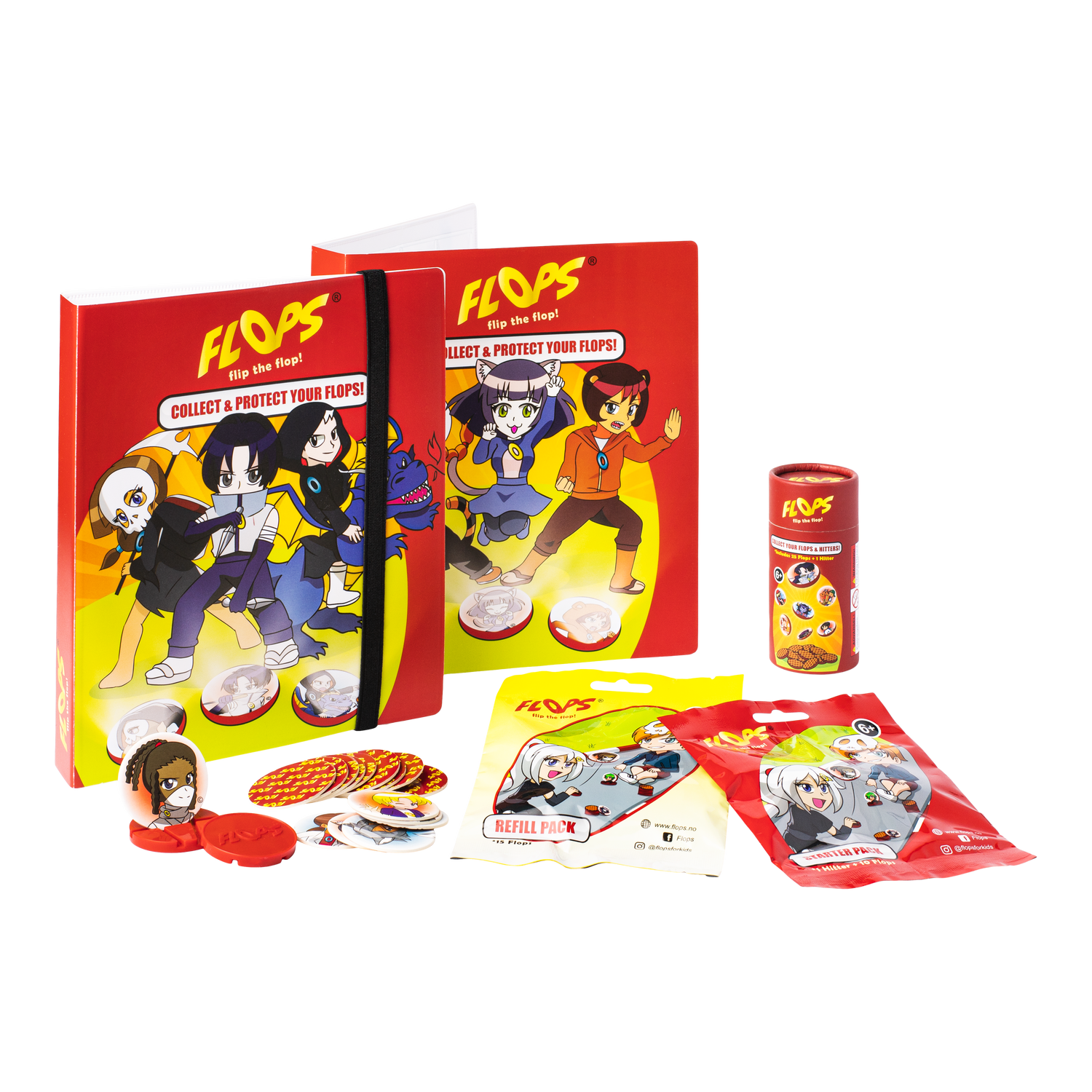 FLOPS packs and collector books